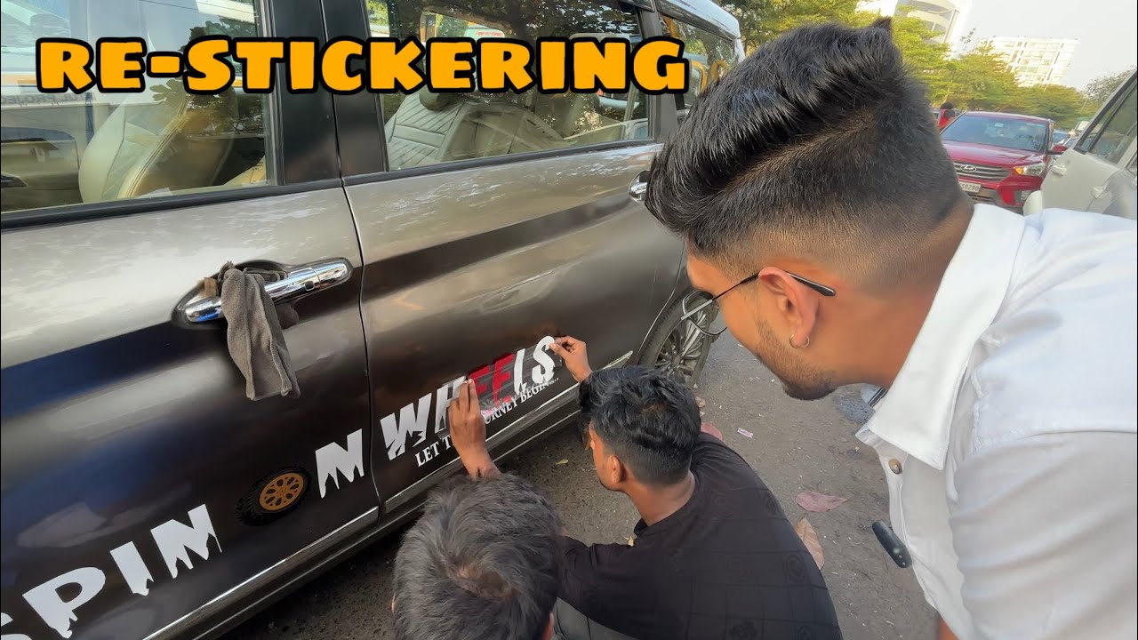 Re-Stickering On My Car | New Work Place Revealed | Darshan Nor | Spin On Wheels 