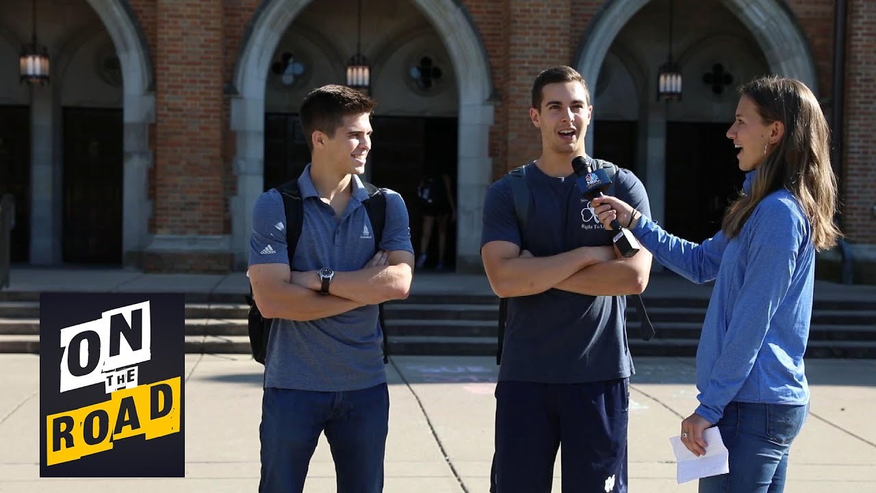 Notre Dame students tested on their knowledge of Notre Dame football I NBC Sports