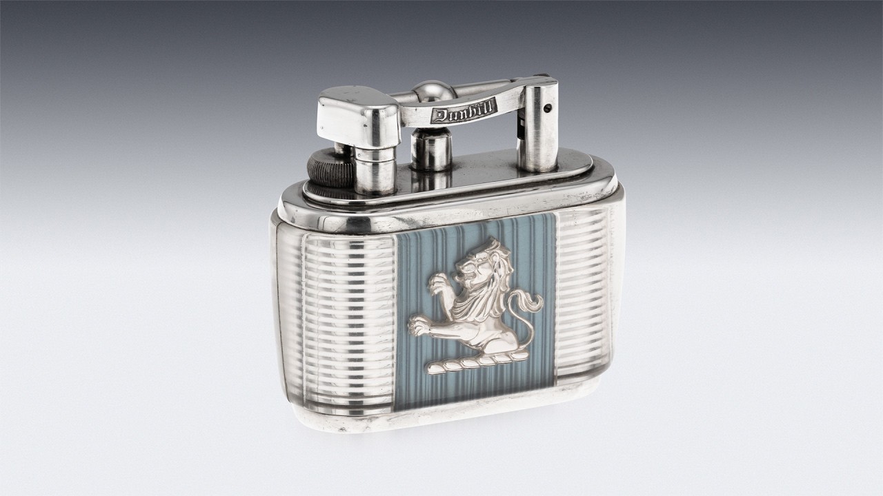 VINTAGE 20thC DUNHILL HALF GIANT JOSEPH LUCAS CLEAR LUCITE TABLE LIGHTER c.1950