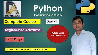 Day - 1- Python full course Basic to Advance  Basic Fundamental