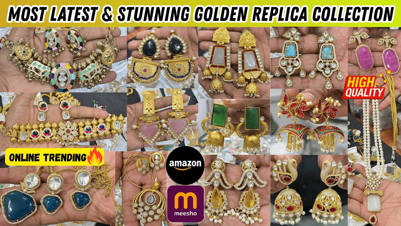Trending Golden Replica Jewellery | Doublet Stone Ki Unique Designs | मार्केट से हटके  नया कलेक्शन