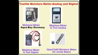 Textile Moisture Meter-Analog and Digital| Q-Test | Amith Garment Services