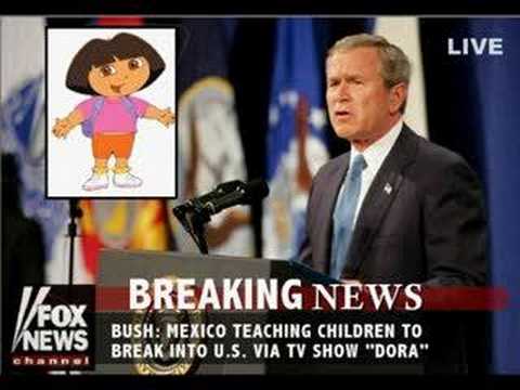 Dora Teaches Mexican kid how to sneak into the US