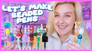 Creating the Cutest Beaded Pens Ever 🎁🎄❤️ Easy DIY Craft Tutorial