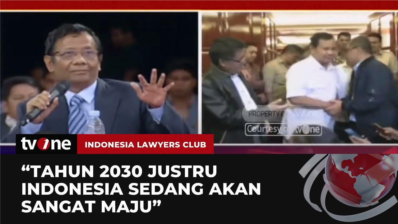 Mahfud MD Menanggapi Pernyataan Prabowo Terkait Indonesia Tahun 2030 akan Bubar | ILC tvOne
