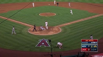 MIN@LAA: Kepler comes home and scores on wild pitch