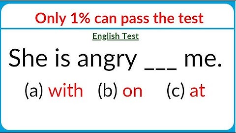 English Grammar Test  Only 1% can pass the tests