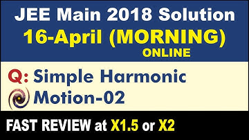 JEE Main 2018 Physics Solutions | Simple Harmonic Motion-02