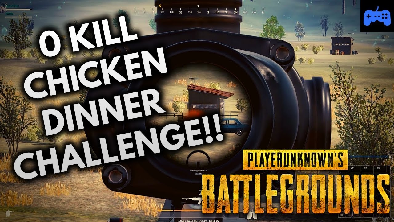 ðŸ”´ PUBG 0 KILL CHICKEN DINNER CHALLENGE!! - Battle #5 ... - 