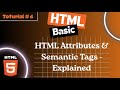 HTML Attributes and Semantic Tags Explained | Complete HTML Tutorial for Beginners (Urdu + Hindi)