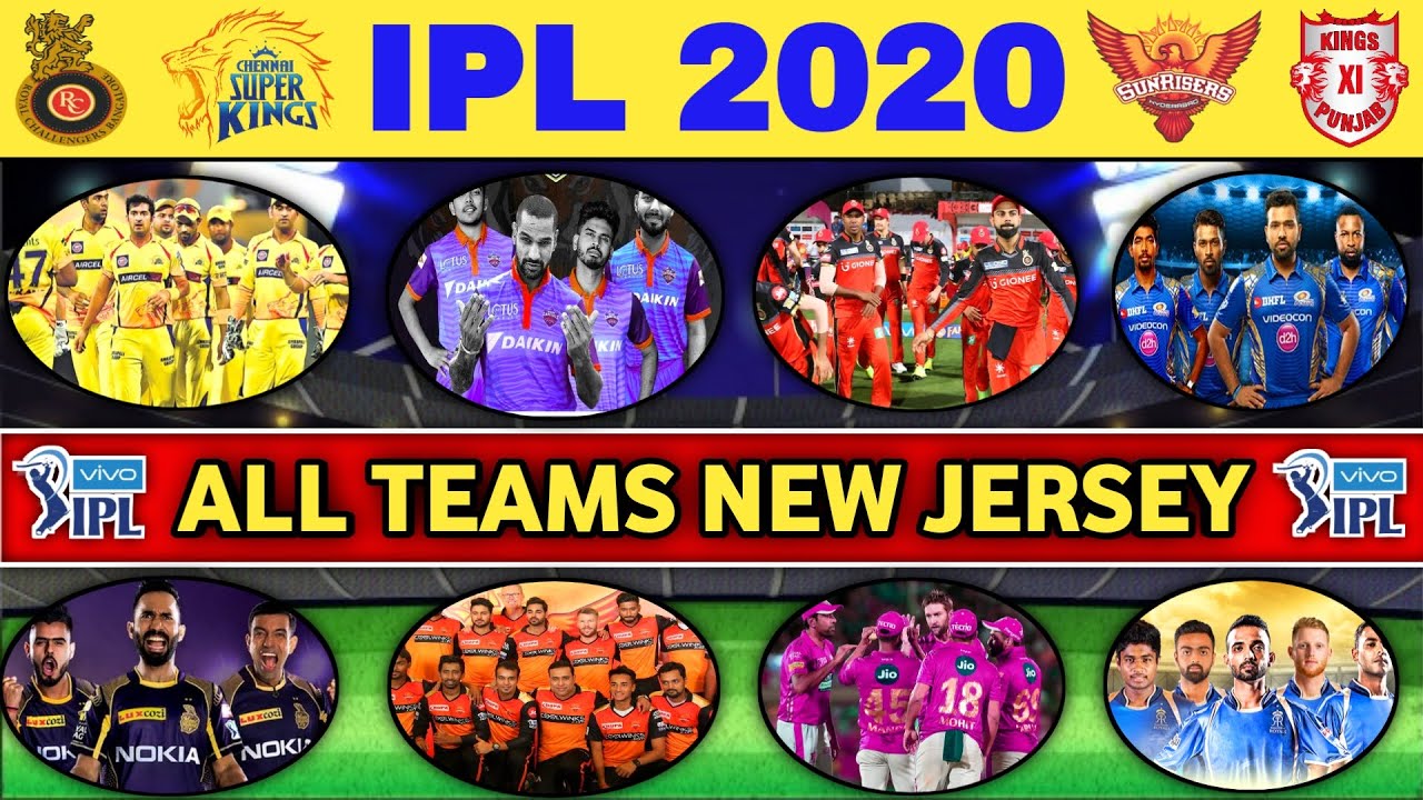 IPL 2020 - All Teams New Jersey | RCB, CSK, MI, KKR, SRH, KXIP, RR, DC