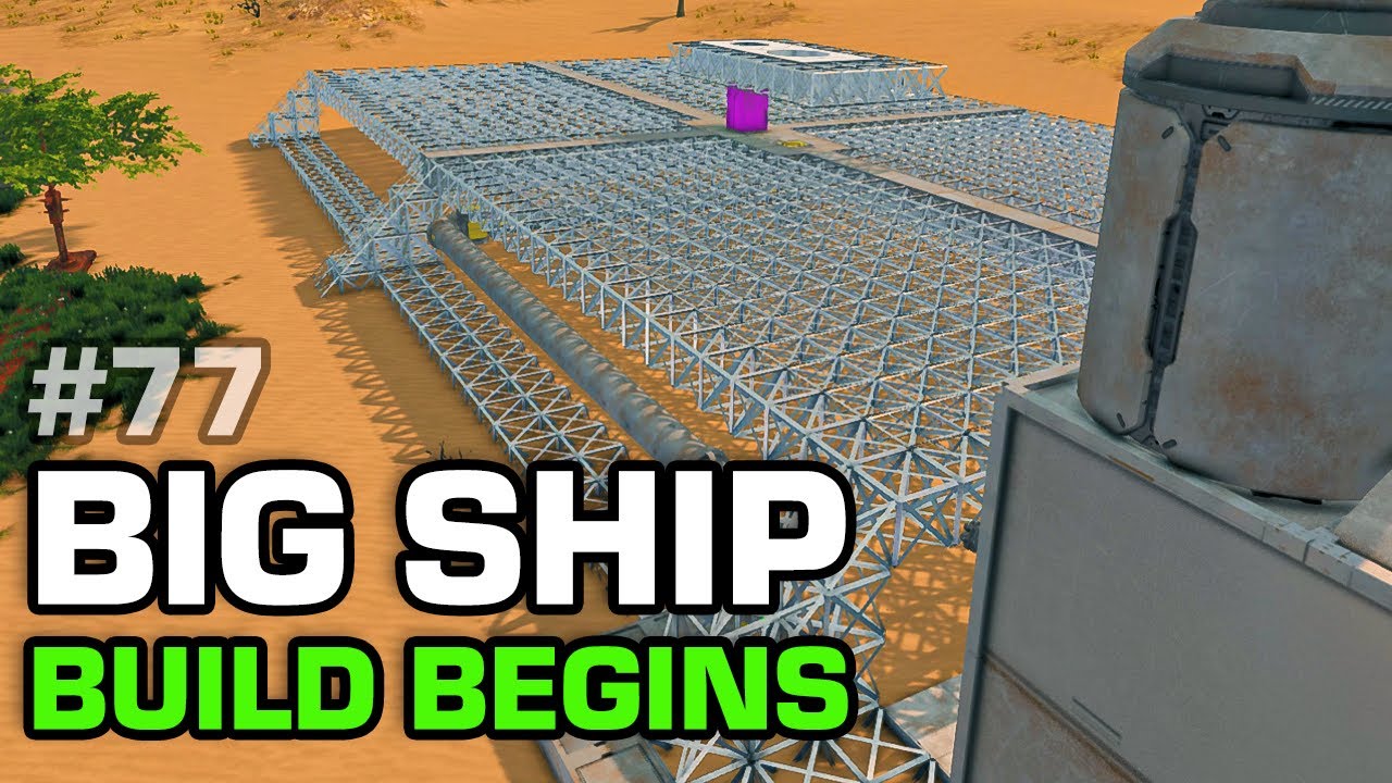 Space Engineers - Large Ship Build Begins (No Jetpack Survival) - YouTube