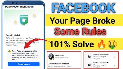 ￼ Your Page Broke Some Rules 😭 Profile has some issue || growth at risk problem solve 💯 