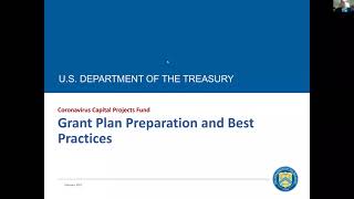 WEBINAR: Coronavirus Capital Projects Fund: Grant Plan Best Practices