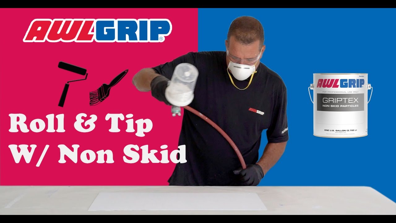 Roll & Tip Awlgrip : Applying Non Skid over wet paint 