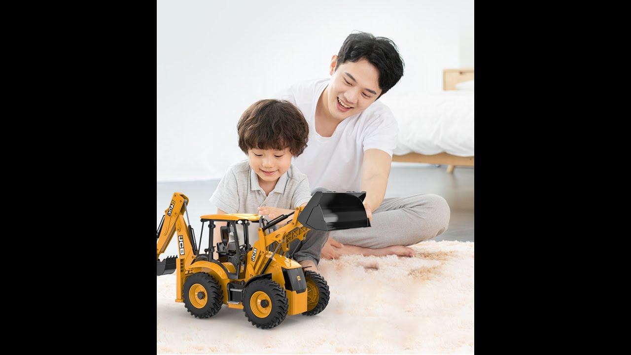 Double E - Remote Controlled Backhoe Toy [ E589-003 ] - YouTube