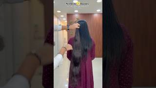 Permenent Hair extensions long hair transformation ice gel invisible technique #trending