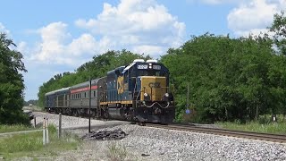 CSX GP40-2 6025 w/ SP Sleeper Leads Geometry Train W001-31 on 5/31/22