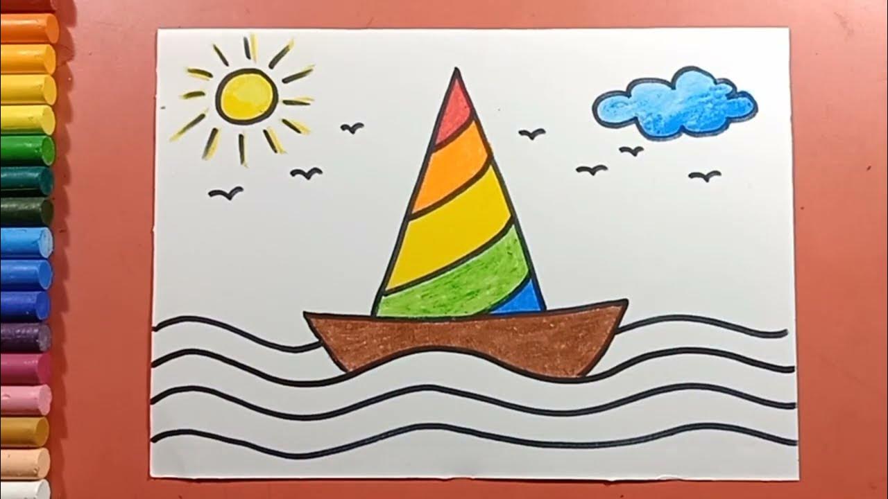 Easy Boat drawing for kids | How to drawing boat - YouTube