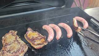 Day one of the traeger flat iron grill cook off!!