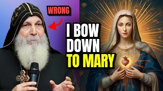 Bishop Mar Mari Bows To Mary As The Second Heaven