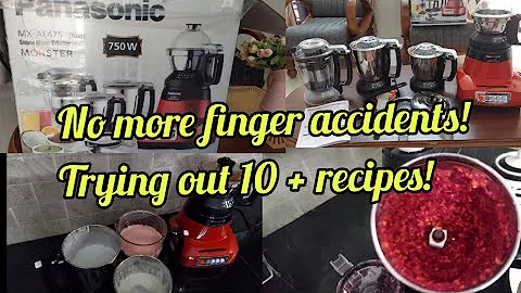 Panasonic Monster 750 w Mixer grinder Review and demo with 10 + recipes/Safest and Powerful Mixer