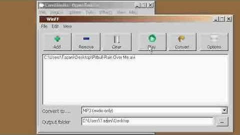 How to change AVI to MP3 using winFF