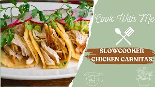 Slow Cooker Chicken Carnitas | Perfect Easy Recipe for Meal Prep