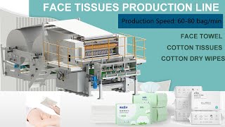 Soft Cotton Tissue Machine for facial towel, cotton tissues, dry wipes, kitchen wipes.
