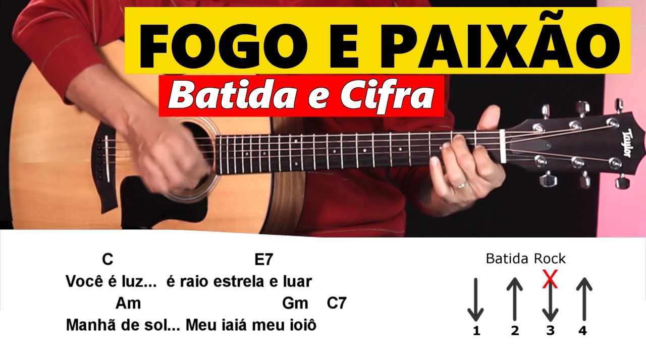Como tocar FOGO E PAIXÃO - BATIDA E CIFRA - Wando - Prof. Sidimar Antunes🎸