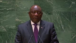 Famous South Africa President Ramaphosa addresses the 78th UNGA Profile