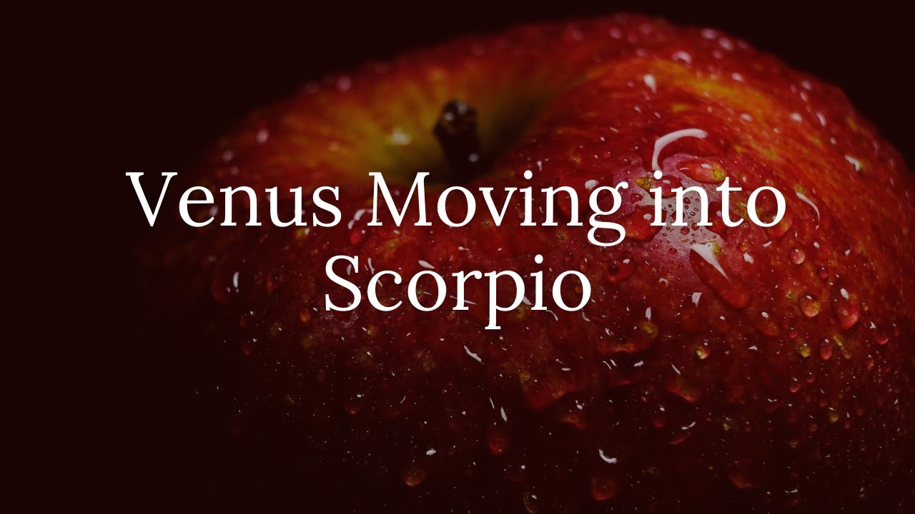 Venus Moving into Scorpio YouTube