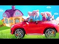 Peppa Pig çizgi film oyuncakları. Peppa ailesi yeni eve taşınıyor. Çocuk videoları