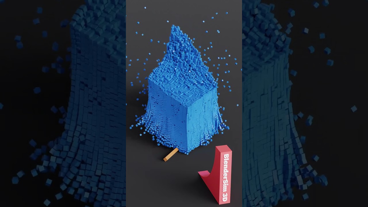 25,000 Cubes Crash to the Floor 😍 | Epic Blender Rigid Body Destruction