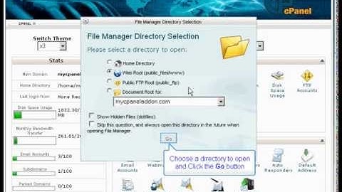 Quản lý tài nguyên hosting - File manager (cPanel)