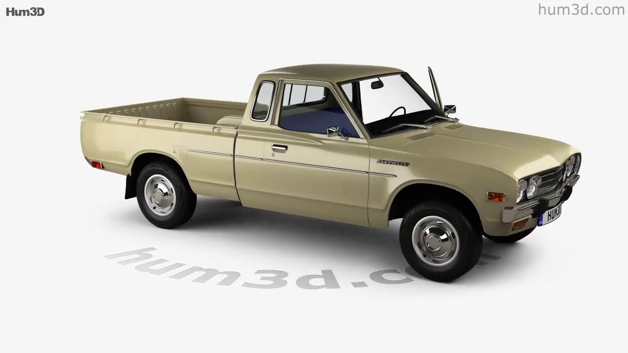 Datsun 620 King Cab with HQ interior and engine 1977 3D model by 3DModels.org