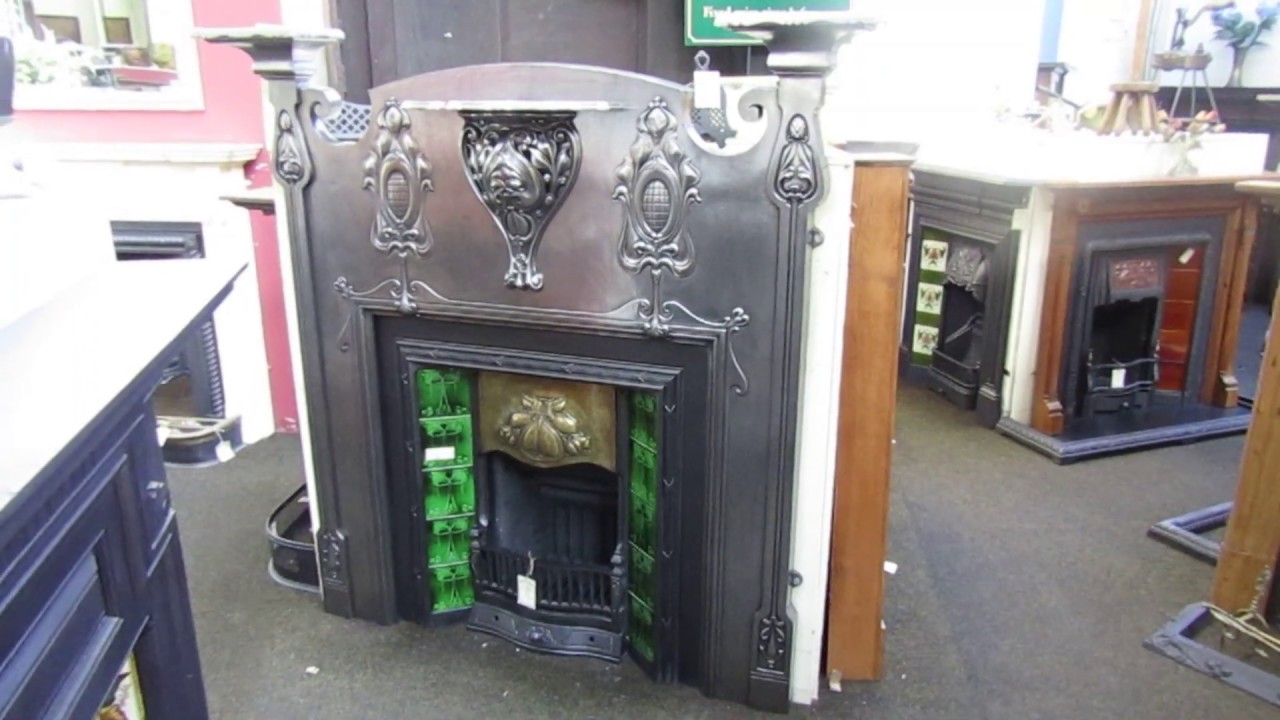 Britain S Heritage Acs195 Art Nouveau Burnished Cast Iron Surround