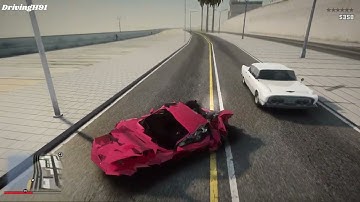 GTA SA Realistic Vehicle Deformation - Crash Testing Part 4