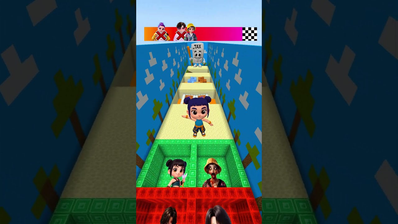 KPop Demon Hunter Lava Jump Noob Pro Challenge😱 P.9 #minecraft #brainrot