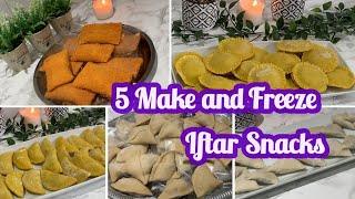 5 Make and Freeze Iftar Snacks | ইফতার রেসিপি | Ramadan preparation 2022 | Iftar Recipe screenshot 1