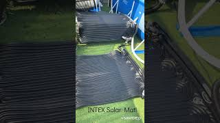 INTEX Solar Hear Mat(インテックスソーラーヒートマット）をINTEX(インテックス) レクタングラフレームプール 450×220×84cmに繋いでおうちプールの水を温かく！