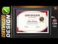 Professional Certificate Design in CorelDRAW | Easy Certificate Design Tutorial 2026 #coreldraw