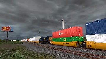 TS Classic CSX ES44AH 881 Leads a Short I152-10 With a K5LA (1990