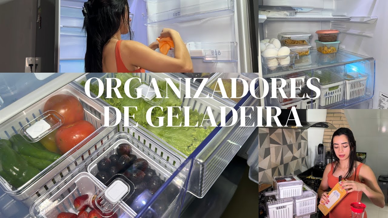 Comprei ORGANIZADORES de geladeira na SHOPEE