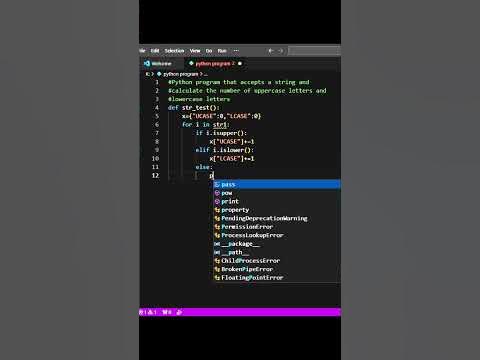 Python program that accepts a string and display number of uppercase ... image.