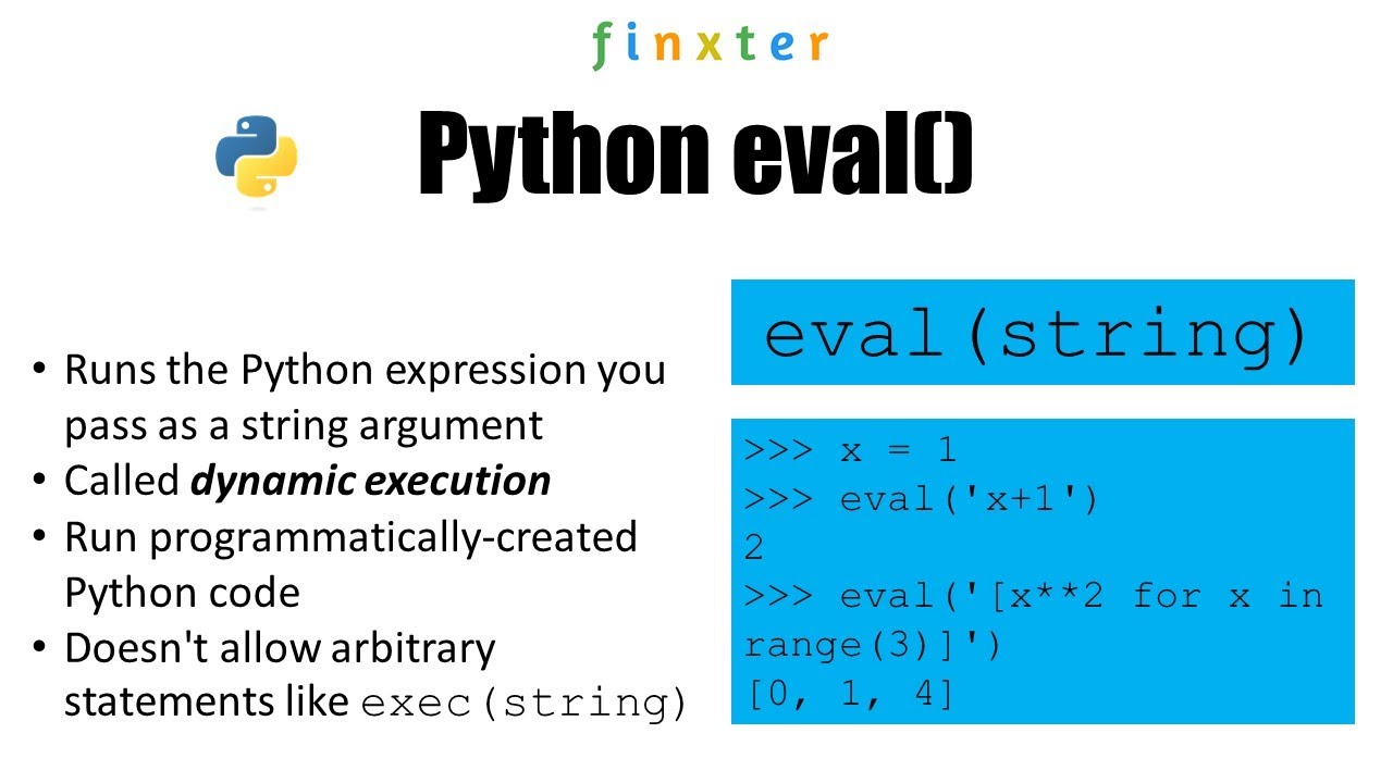 python eval with assignment