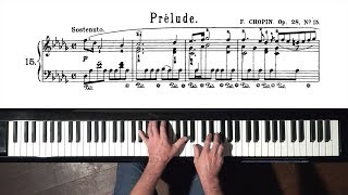 Chopin “Raindrop Prelude” Op.28 No.15 with SCORE - P. Barton FEURICH piano chords