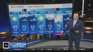 Warmer weather, then widespread rain in Maryland this week