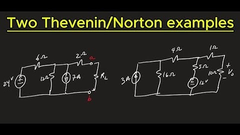 Two Thevenin and Norton equivalent circuits - clearly explained