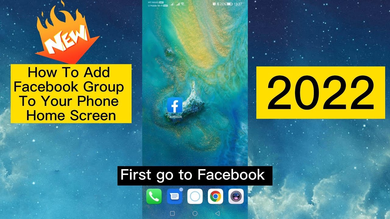 (2022) How to add facebook group to home screen YouTube